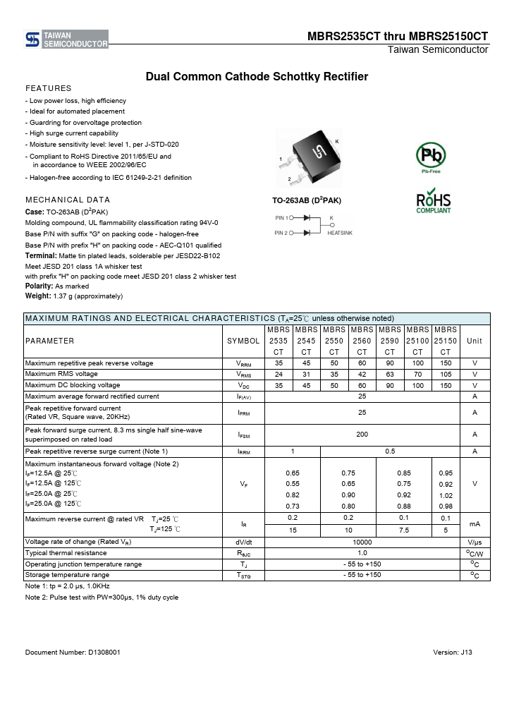 MBRS25150CT