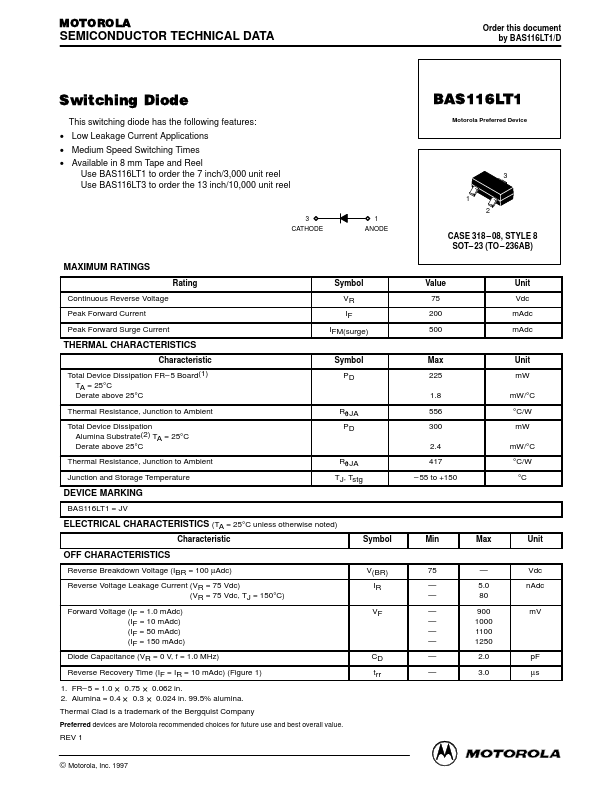 BAS116LT1