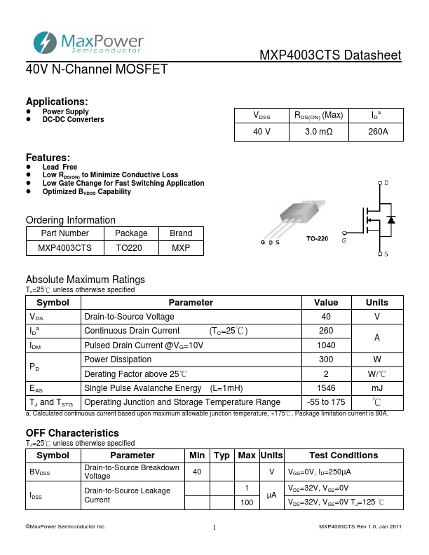 MXP4003CTS