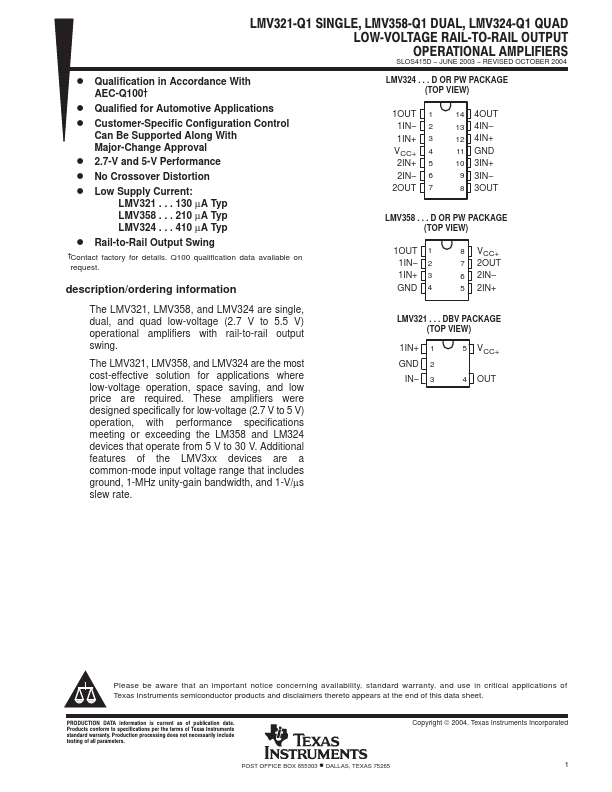 LMV321-Q1