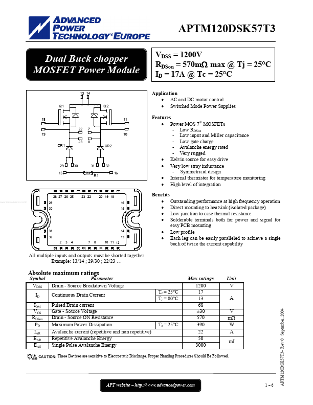 APTM120DSK57T3