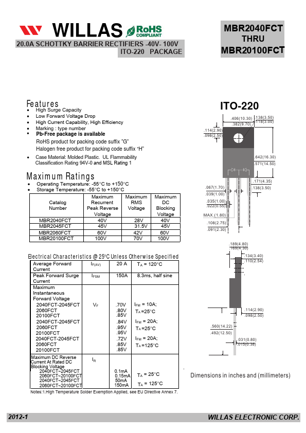 MBR2040FCT