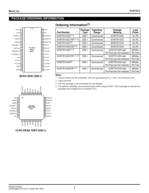 SY87701V