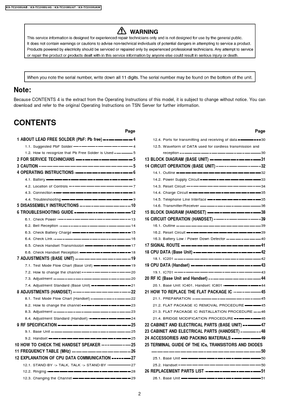 KX-TC2106UAB