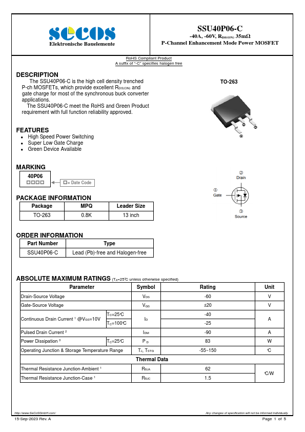 SSU40P06-C