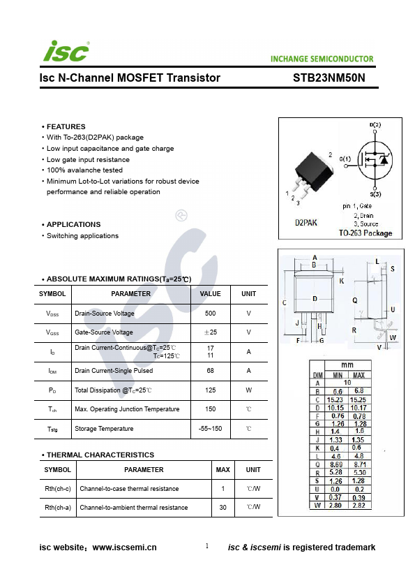 STB23NM50N