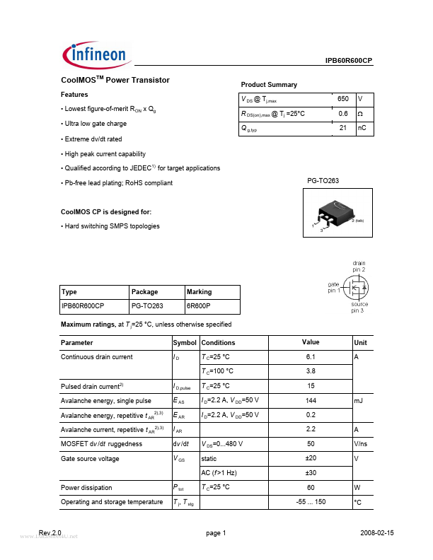 IPB60R600CP