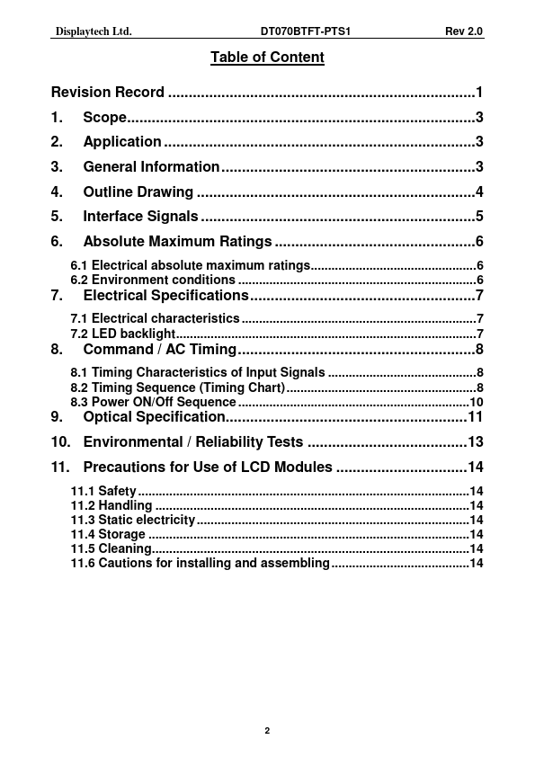 DT070BTFT-PTS1