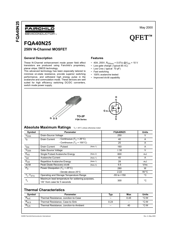 FQA40N25