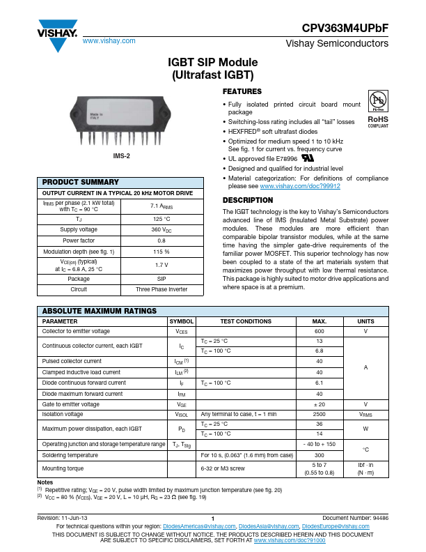 CPV363M4UPbF