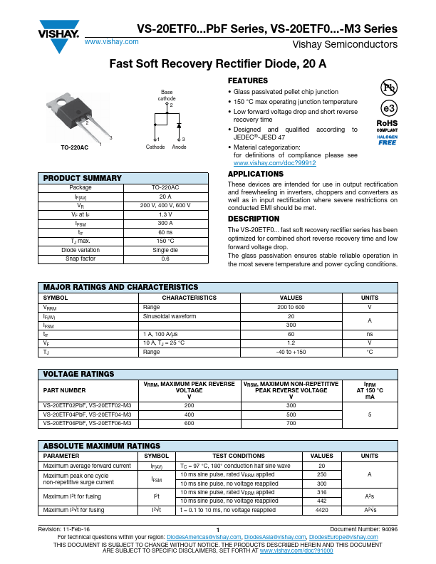 VS-20ETF06PbF