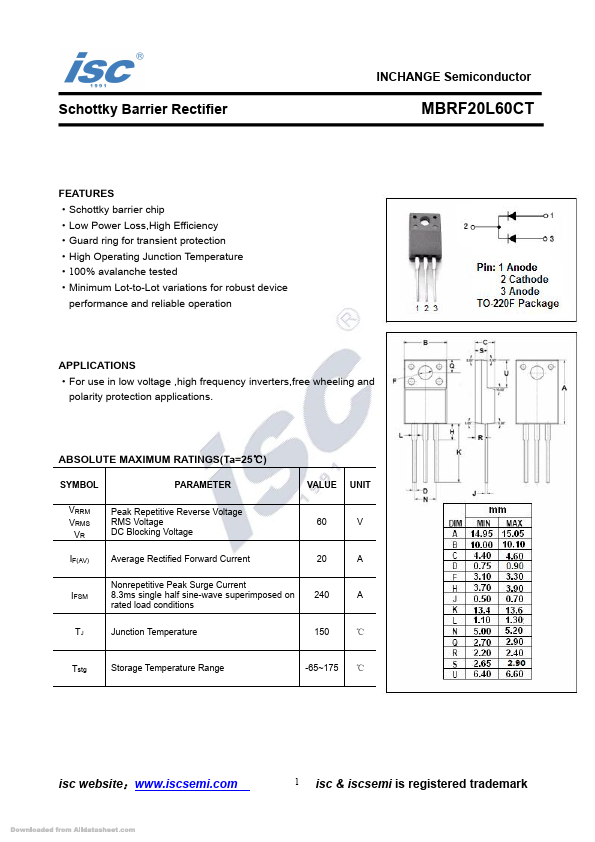 MBRF20L60CT