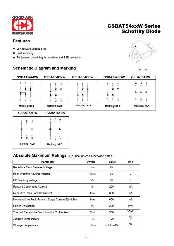 GSBAT54SDW