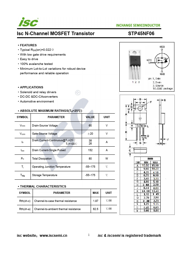 STP45NF06