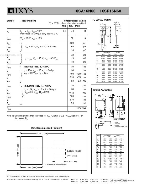 IXSA16N60