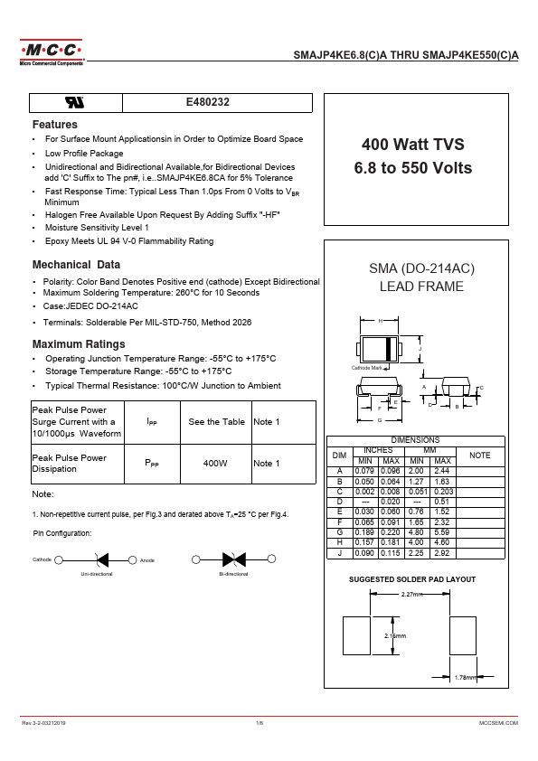 SMAJP4KE540CA