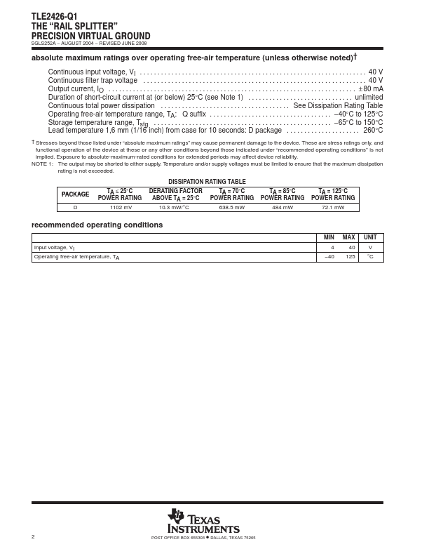 TLE2426-Q1