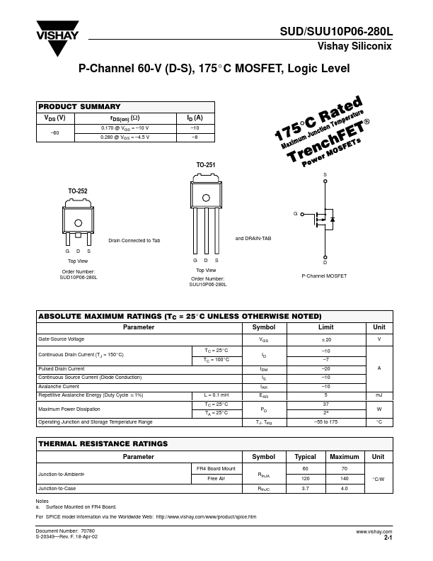 SUU10P06-280L