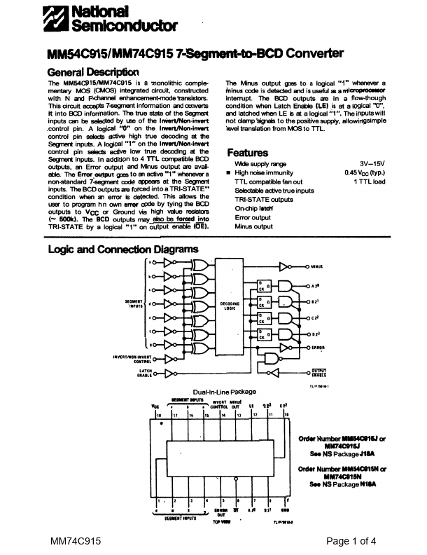 MM74C915