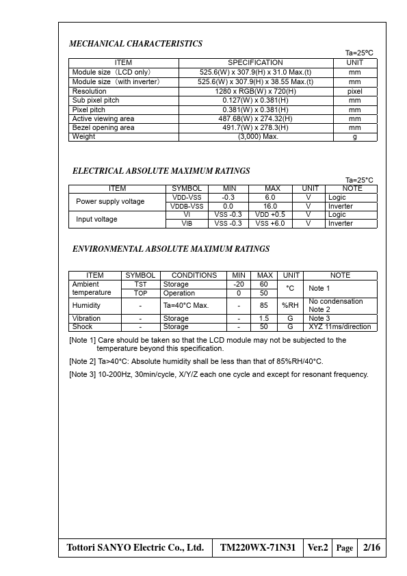 TM220WX-71N31