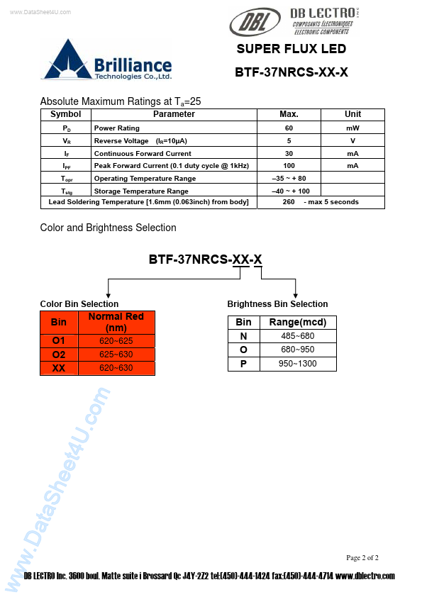 BTF-37NRCS-xx-x