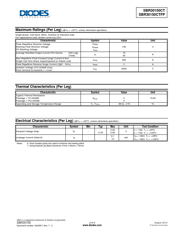 SBR30150CTFP