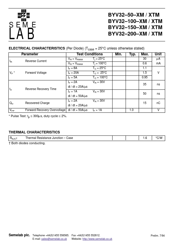 BYV32-100-XM