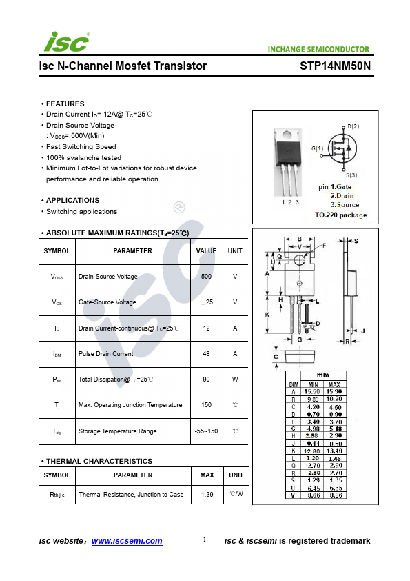 STP14NM50N