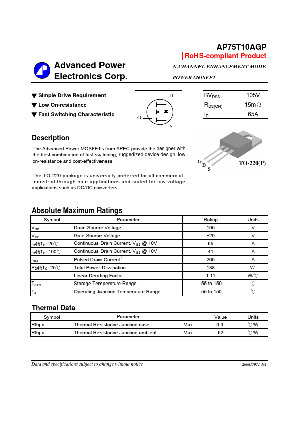 AP75T10AGP