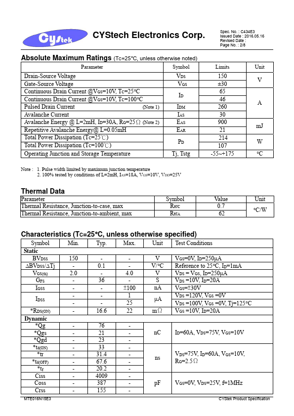 MTE016N15E3