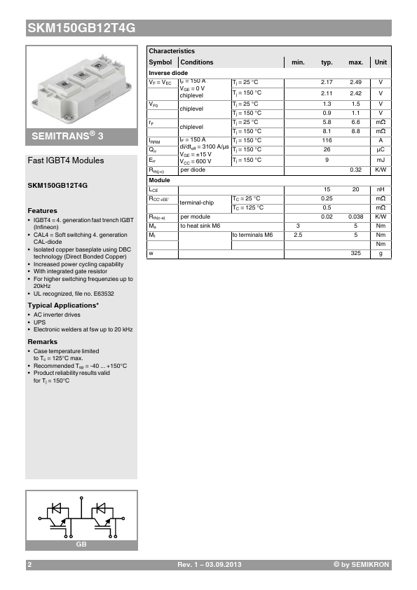 SKM150GB12T4G