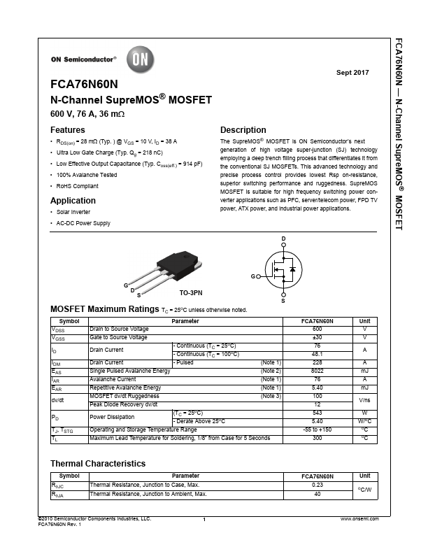 FCA76N60N