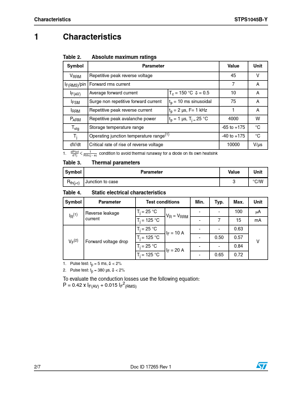 STPS1045B-Y