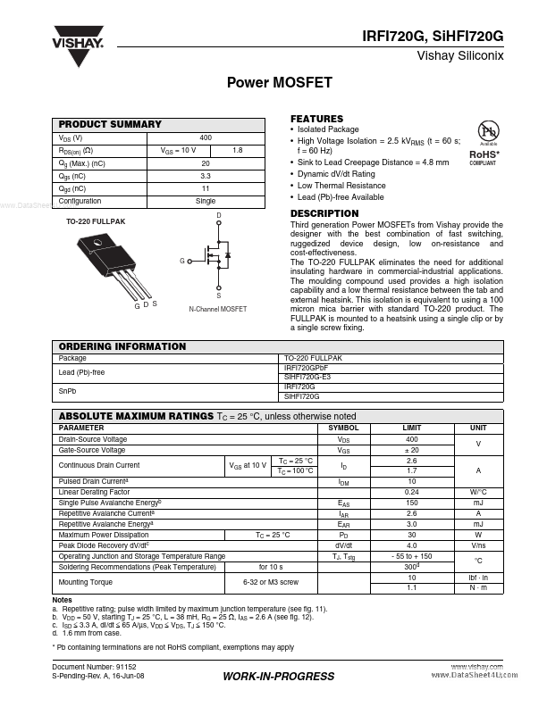 SiHFI720G