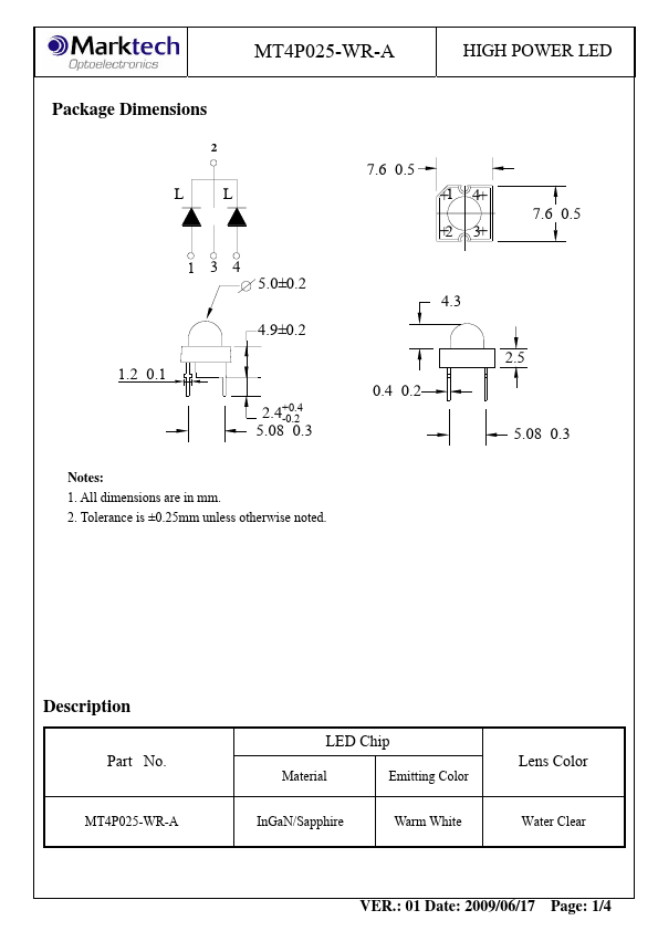 MT4P025-WR-A