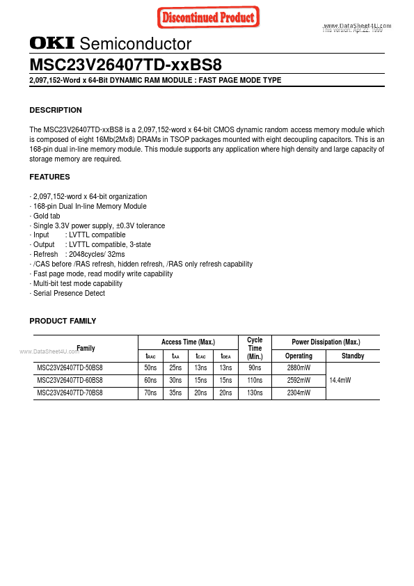 MSC23V26407TD-XXBS8