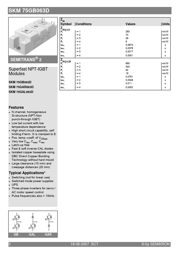 SKM75GB063D