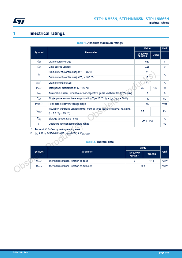 STF11NM65N