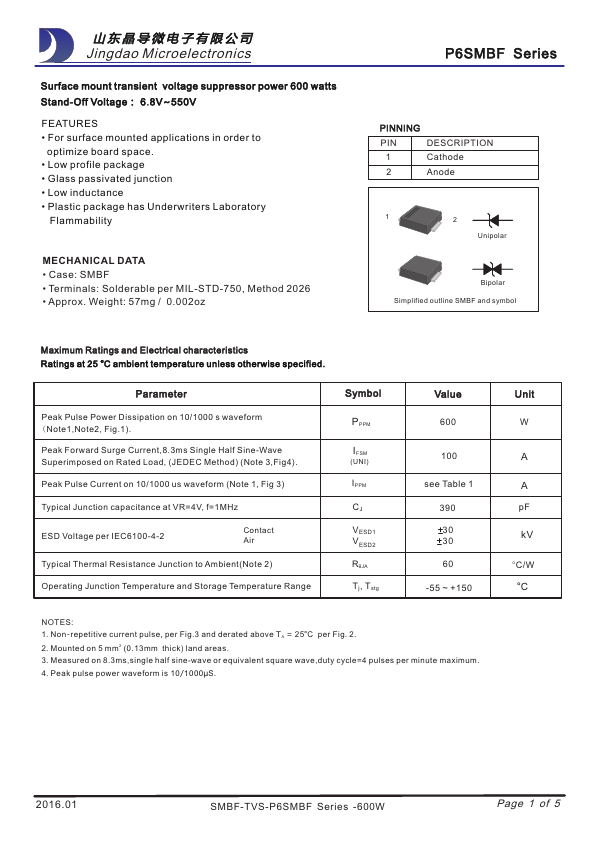 P6SMBF100C