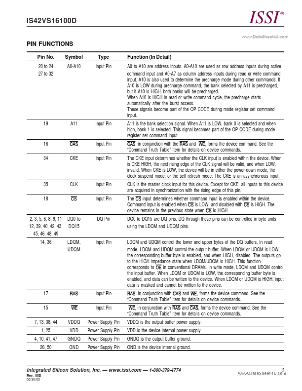 IS42VS16100D