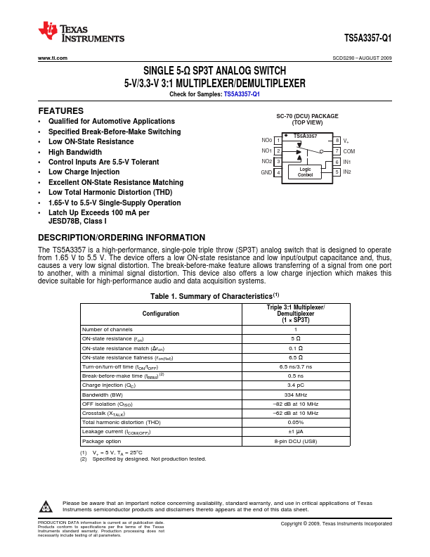 TS5A3357-Q1