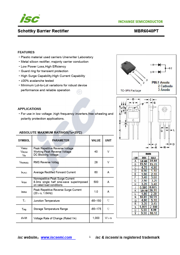 MBR6040PT