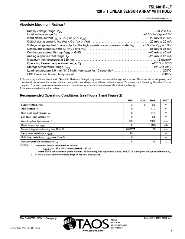 TSL1401R-LF