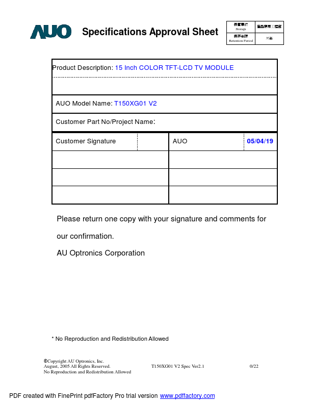 T150XG01-V2