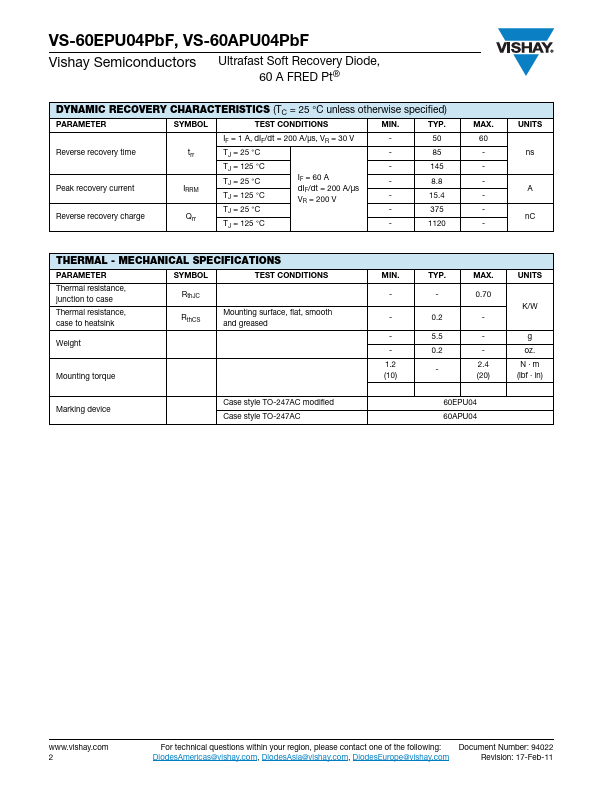 VS-60APU04PbF