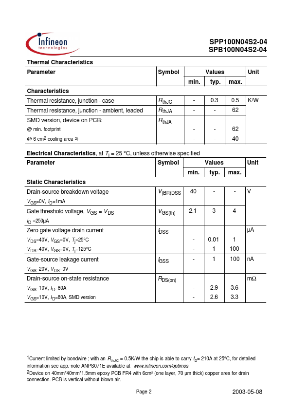 SPB100N04S2-04