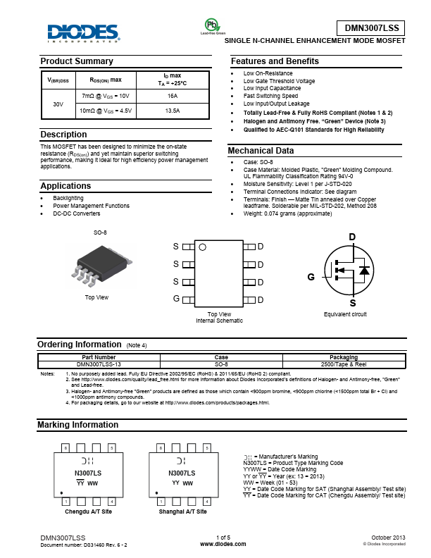 DMN3007LSS