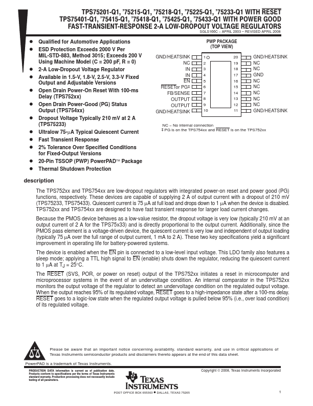 TPS75201-Q1