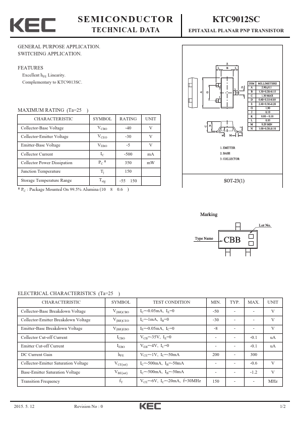 KTC9012SC