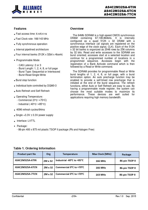 AS4C2M32SA-6TCN